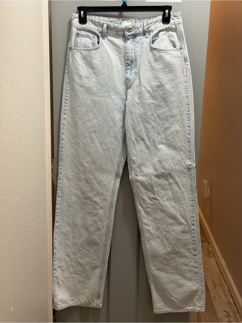 H&M Harper High Rise Wide Leg Jeans Light Denim Blue Women’s Size 10